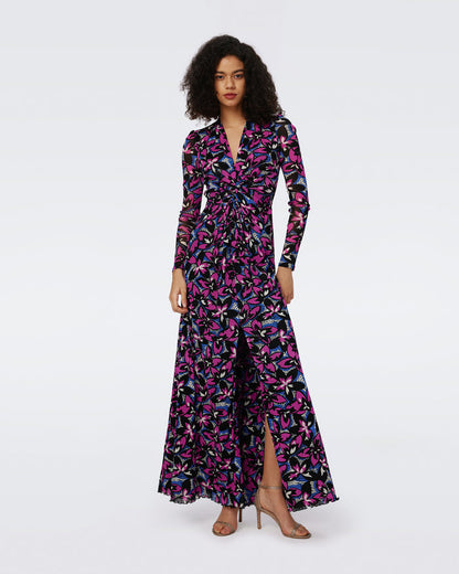 Kassia Mesh Dress Floral - Diane Von Furstenberg