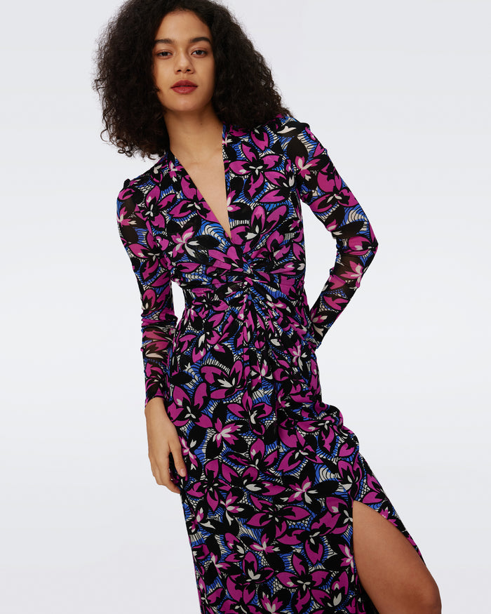 Kassia Mesh Dress Floral - Diane Von Furstenberg