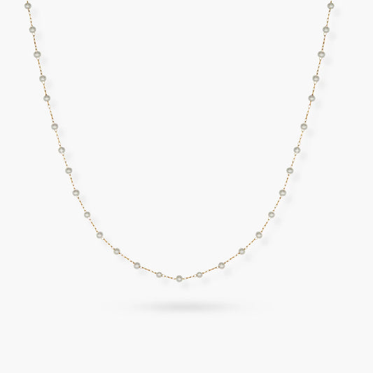 Dainty Pearl Short GG Necklace Gold - Love You More