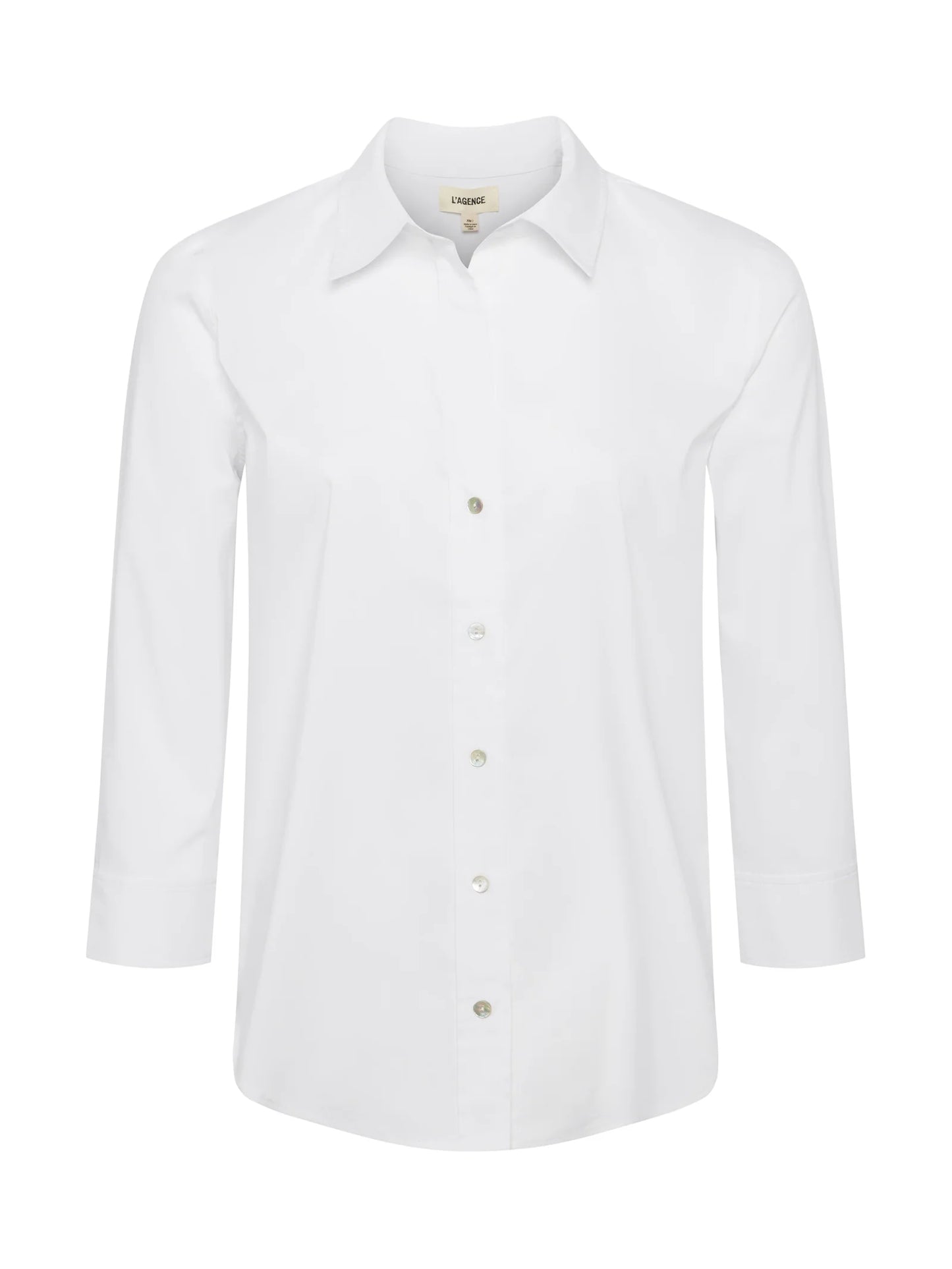 Daniella 3/4 Sleeve Blouse White - L'Agence