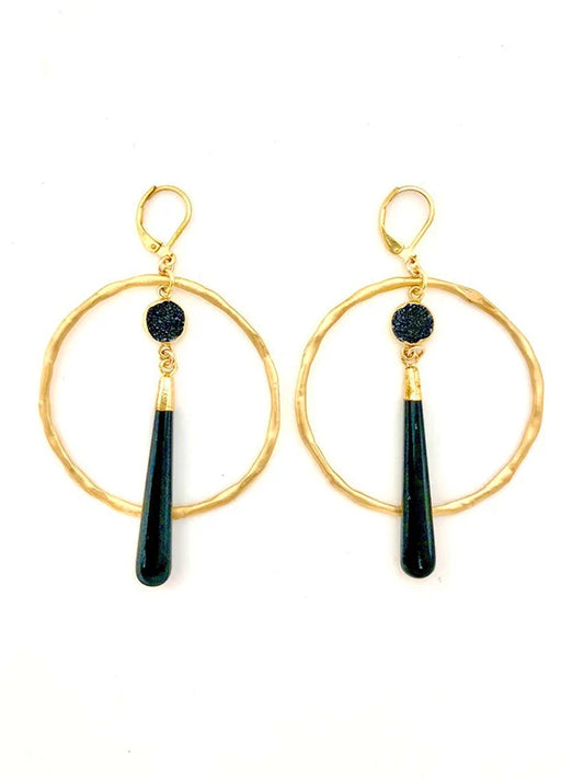 Large Jab Earrings Gold - Cimber Designs