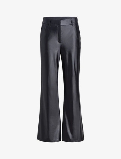 Matte Metallic Wide Leg Trouser Oxide - Commando