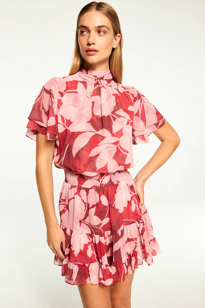 Saffie Dress Flora Rosada - MISA