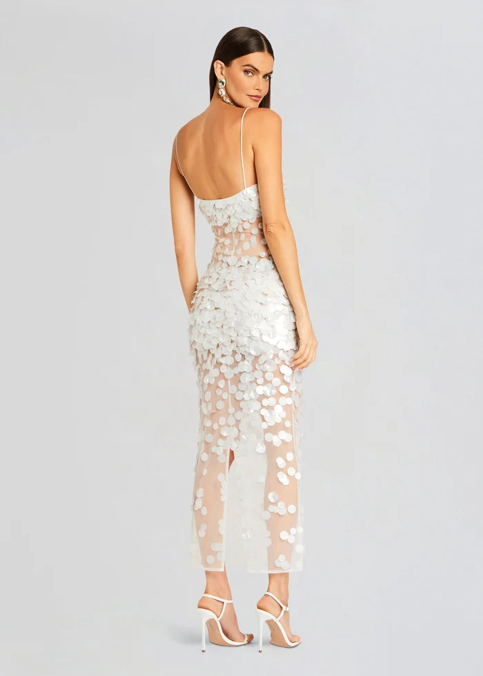 Mischa Sequin Dress Ivory - Retrofête