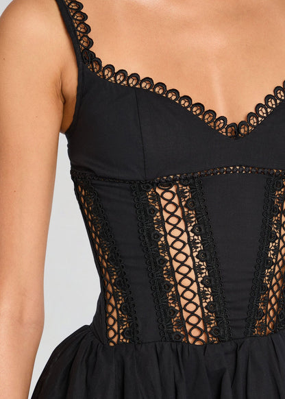 Gardenia Short Dress Black - Charo Ruiz