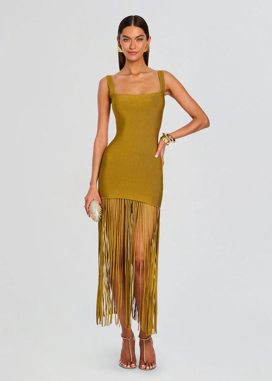 Saddler Dress Ochre - Retrofête