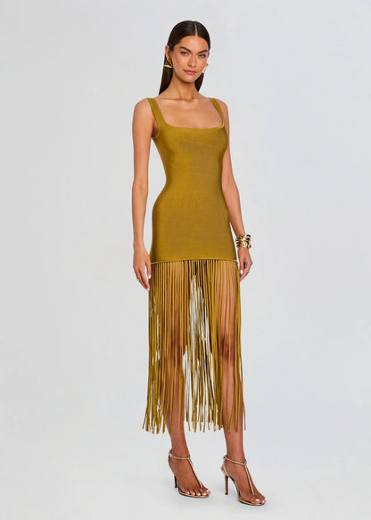 Saddler Dress Ochre - Retrofête