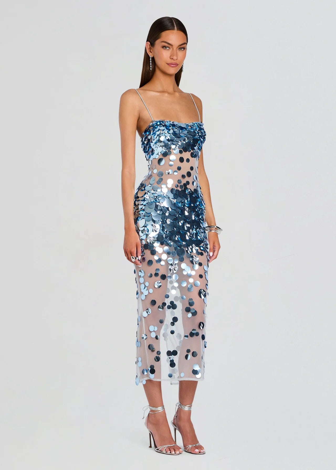 Mischa Sequin Dress Ice Blue - Retrofête