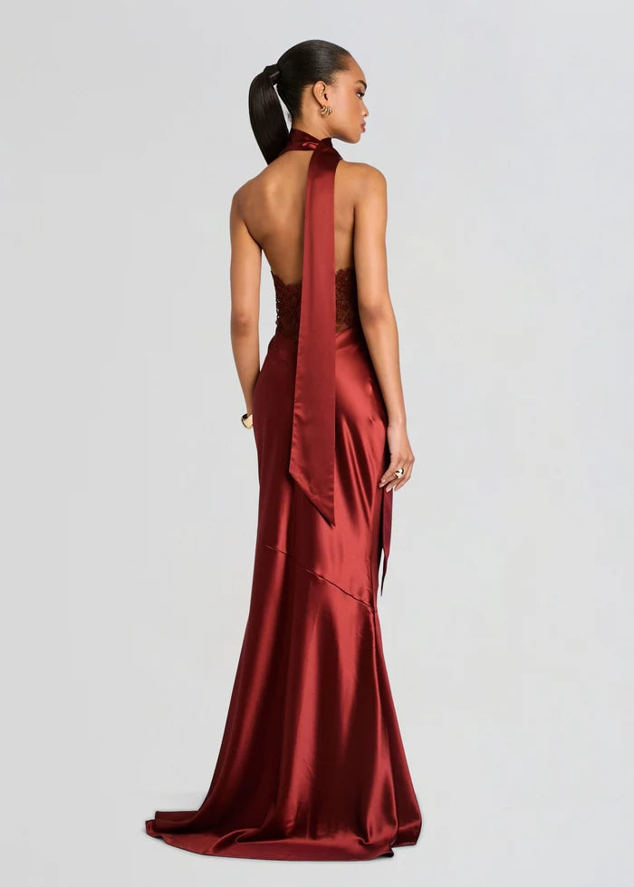 Melly Lace Dress Cigar - Retrofête