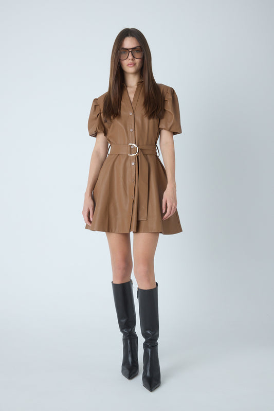Tyla Dress Camel - JS71