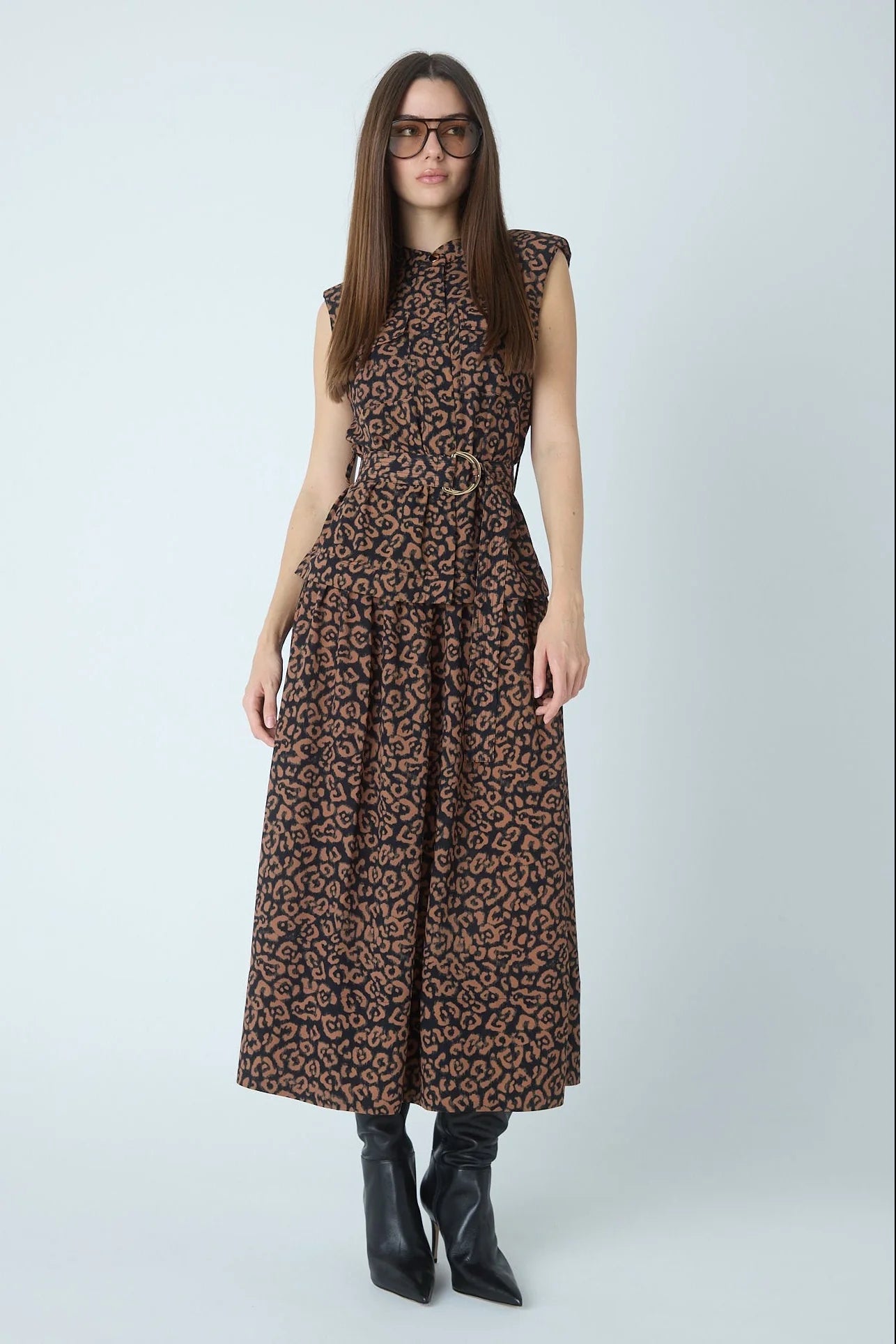 Kobie Dress Copper Leopard Print - JS71