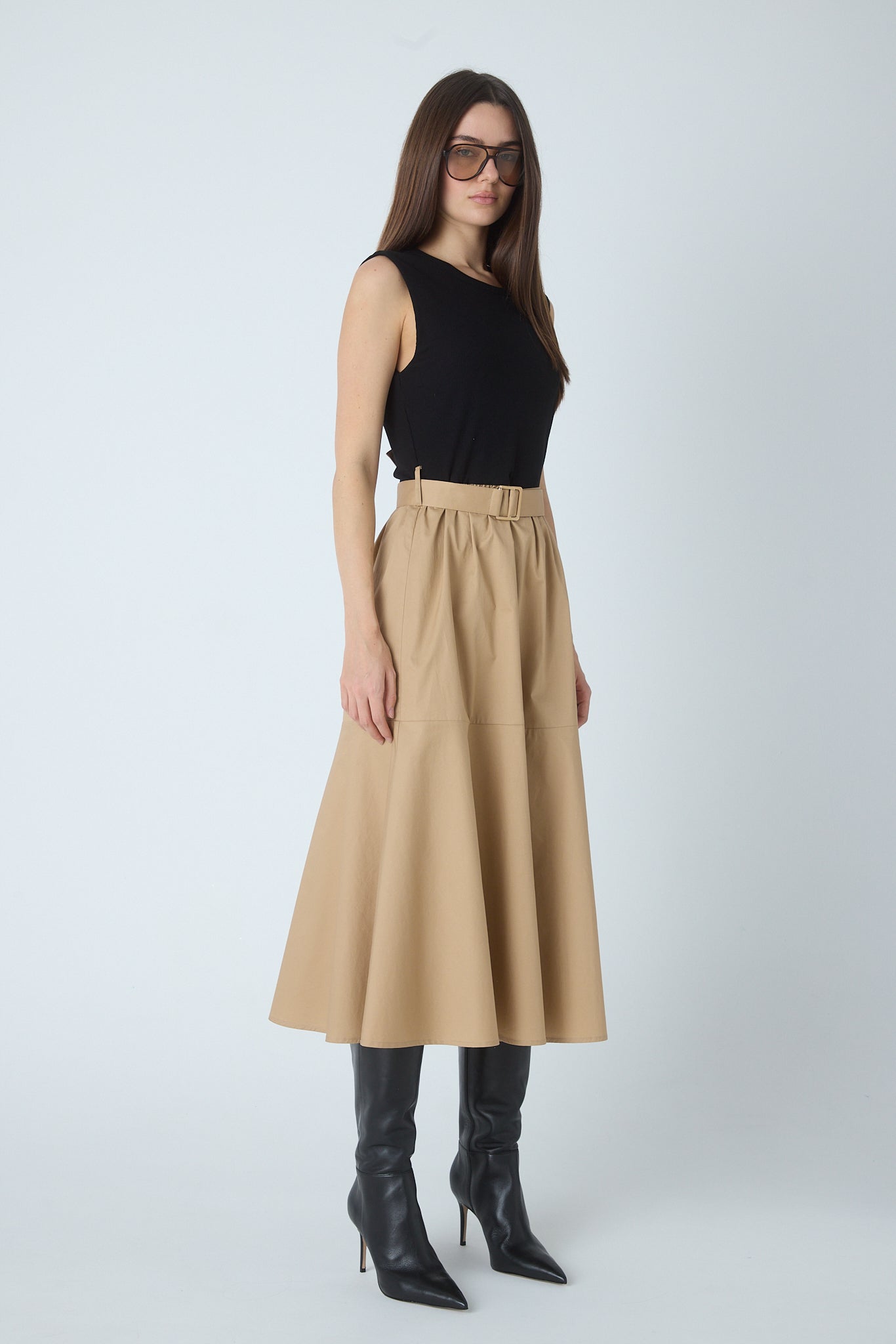 Wyatt Dress Black/Khaki - JS71