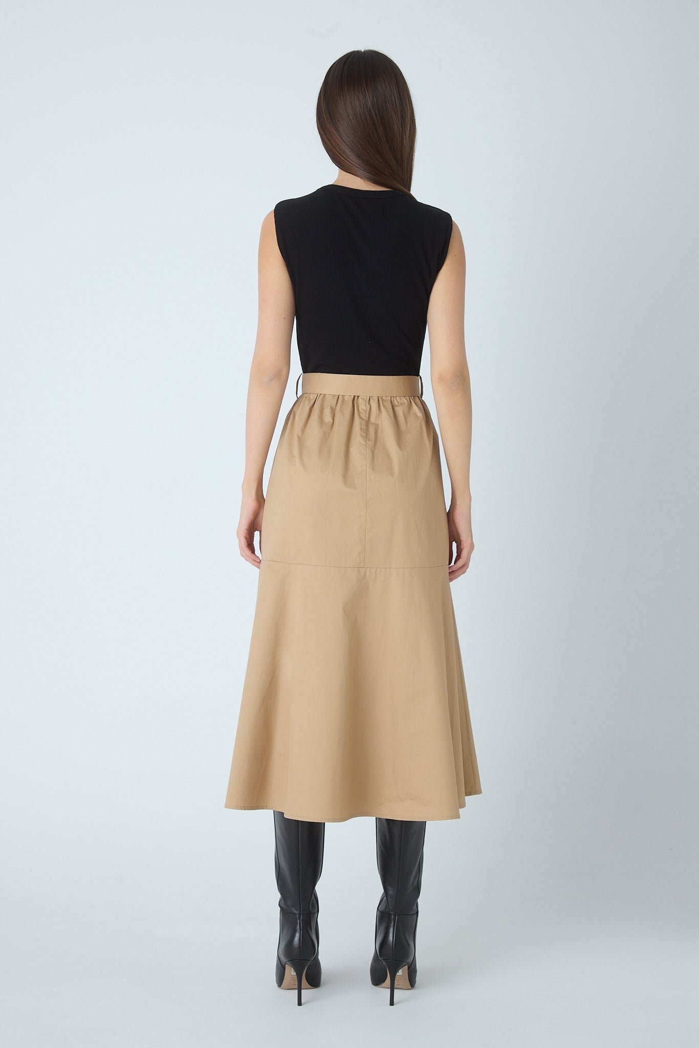 Wyatt Dress Black/Khaki - JS71