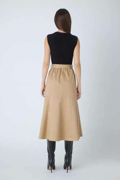 Wyatt Dress Black/Khaki - JS71