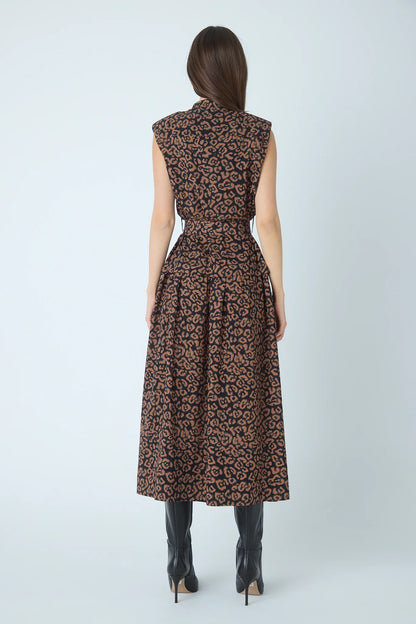 Kobie Dress Copper Leopard Print - JS71