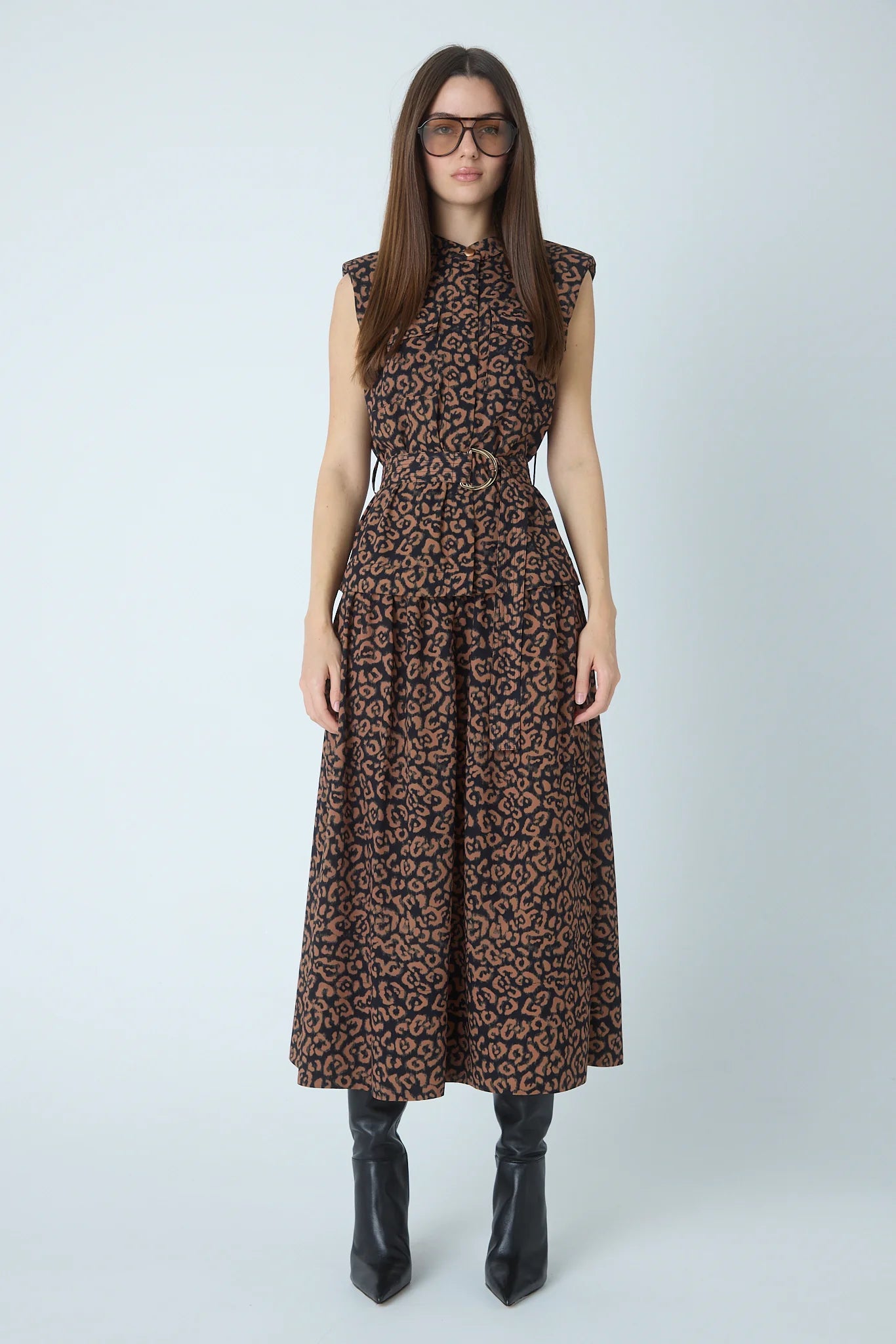 Kobie Dress Copper Leopard Print - JS71