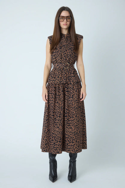 Kobie Dress Copper Leopard Print - JS71