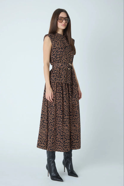 Kobie Dress Copper Leopard Print - JS71