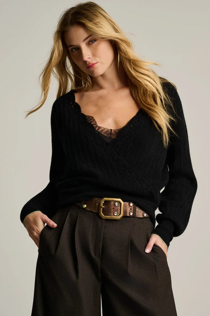 First Date Cashmere Sweater Onyx - Lisa Todd