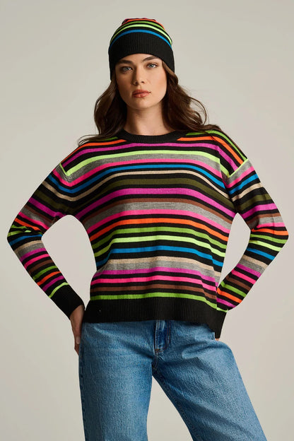 Hype The Stripe Hat Black Multi - Lisa Todd