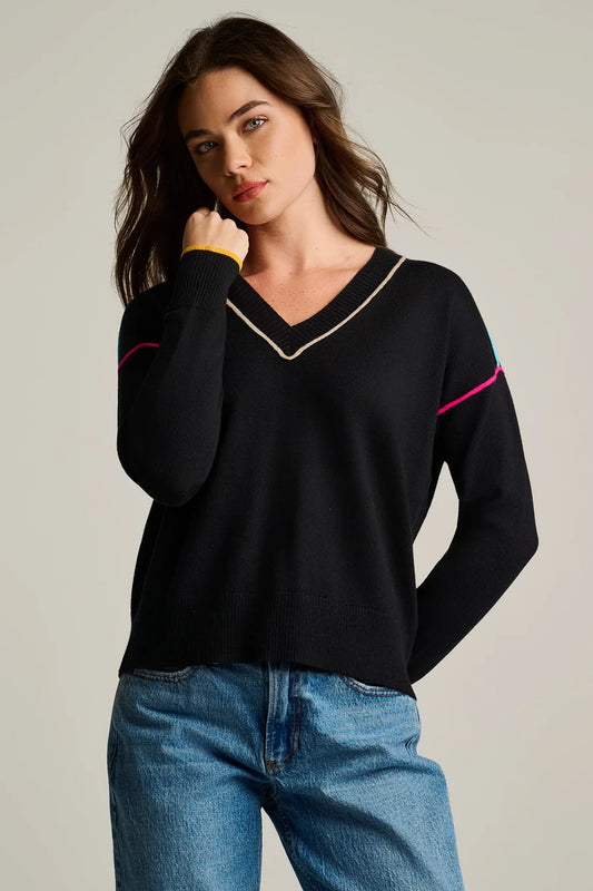 Pop Stix Cotton Cashmere Sweater Black - Lisa Todd