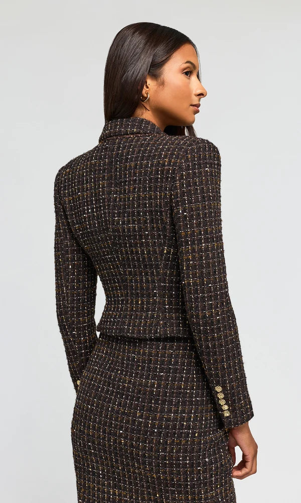 Aytul Tweed Blazer Brown Multi - Generation Love
