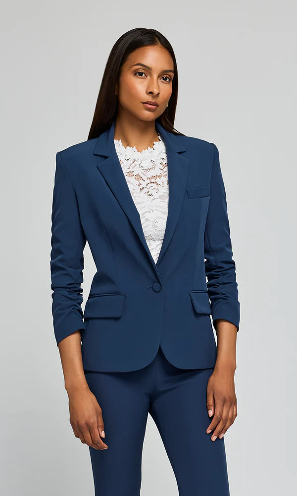 Meadow Crepe Blazer Peacock - Generation Love