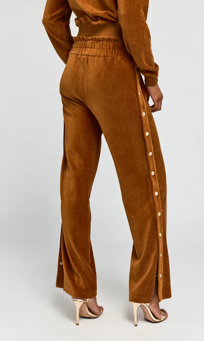 Zola Stretch Corduroy Snap Pants Caramel - Generation Love