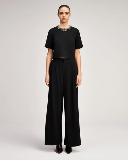 Crystal Cascade Adona Top Black - Cinq à Sept
