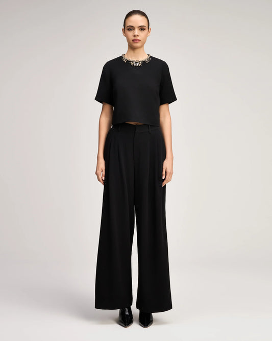 Crystal Cascade Adona Top Black - Cinq à Sept