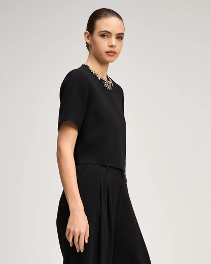 Crystal Cascade Adona Top Black - Cinq à Sept