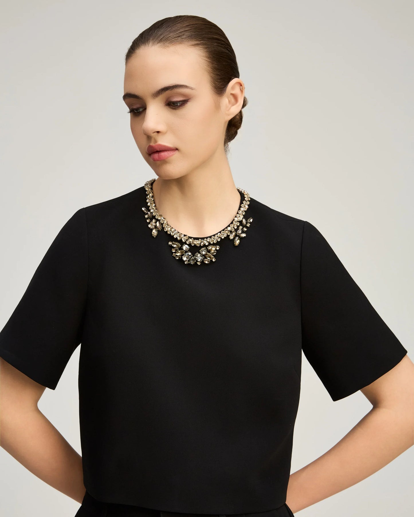 Crystal Cascade Adona Top Black - Cinq à Sept
