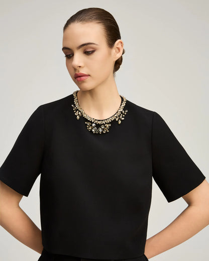 Crystal Cascade Adona Top Black - Cinq à Sept
