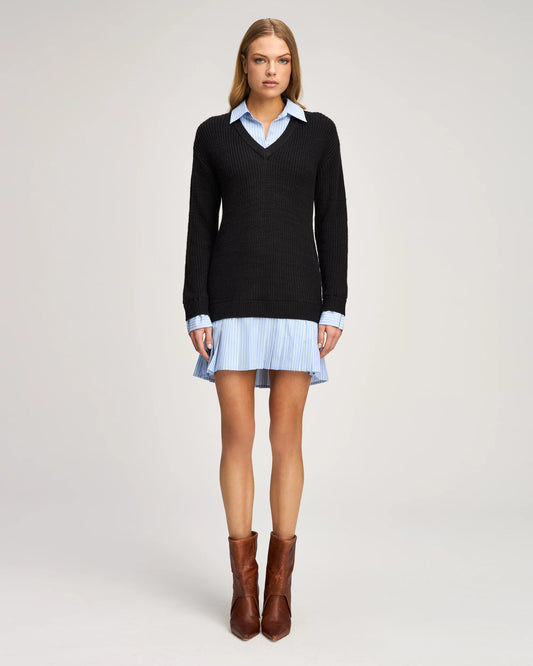 Loreli Combo Dress Navy/Blue Multi - Cinq à Sept