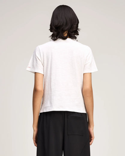 Heatset Lamour Rock And Roll Shrunken Tee White Multi - Cinq à Sept