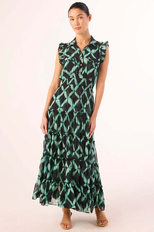 Trina Dress Painted Lattice Chiffon - MISA