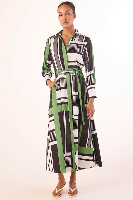 Herminia Dress Striped Geo - MISA