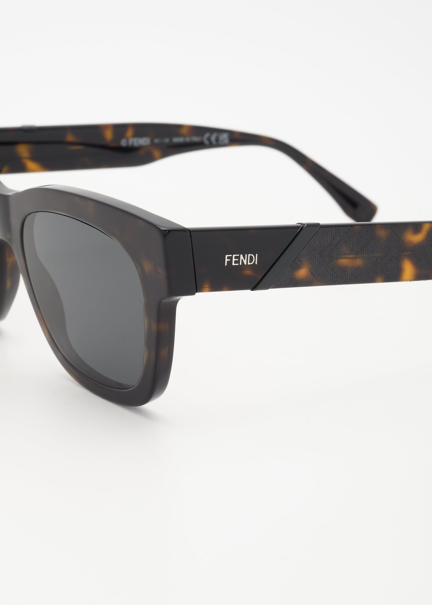 Fendi Diagonal Dark Havana Smoke Sunglasses - FENDI