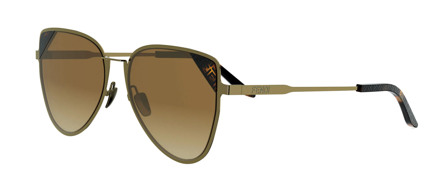 Metal Sunglasses Olive - FENDI