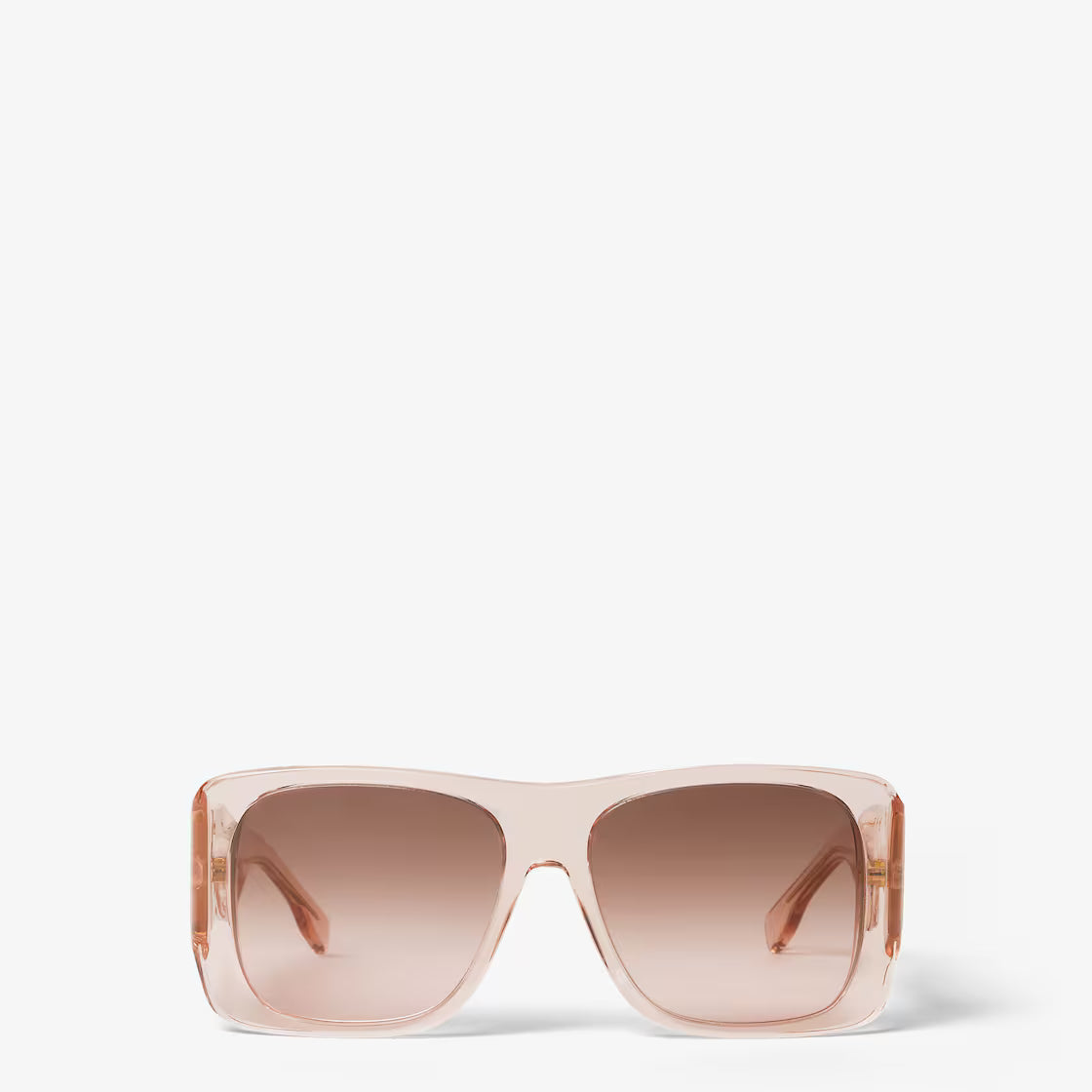 Forever Fendi Square Sunglasses Transparent Pink - FENDI