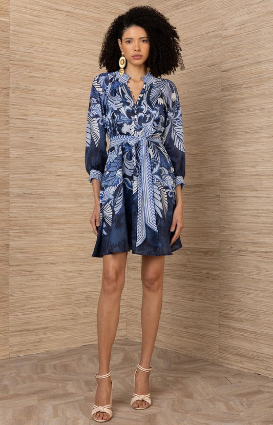 Belize Short Dress Navy - Hale Bob