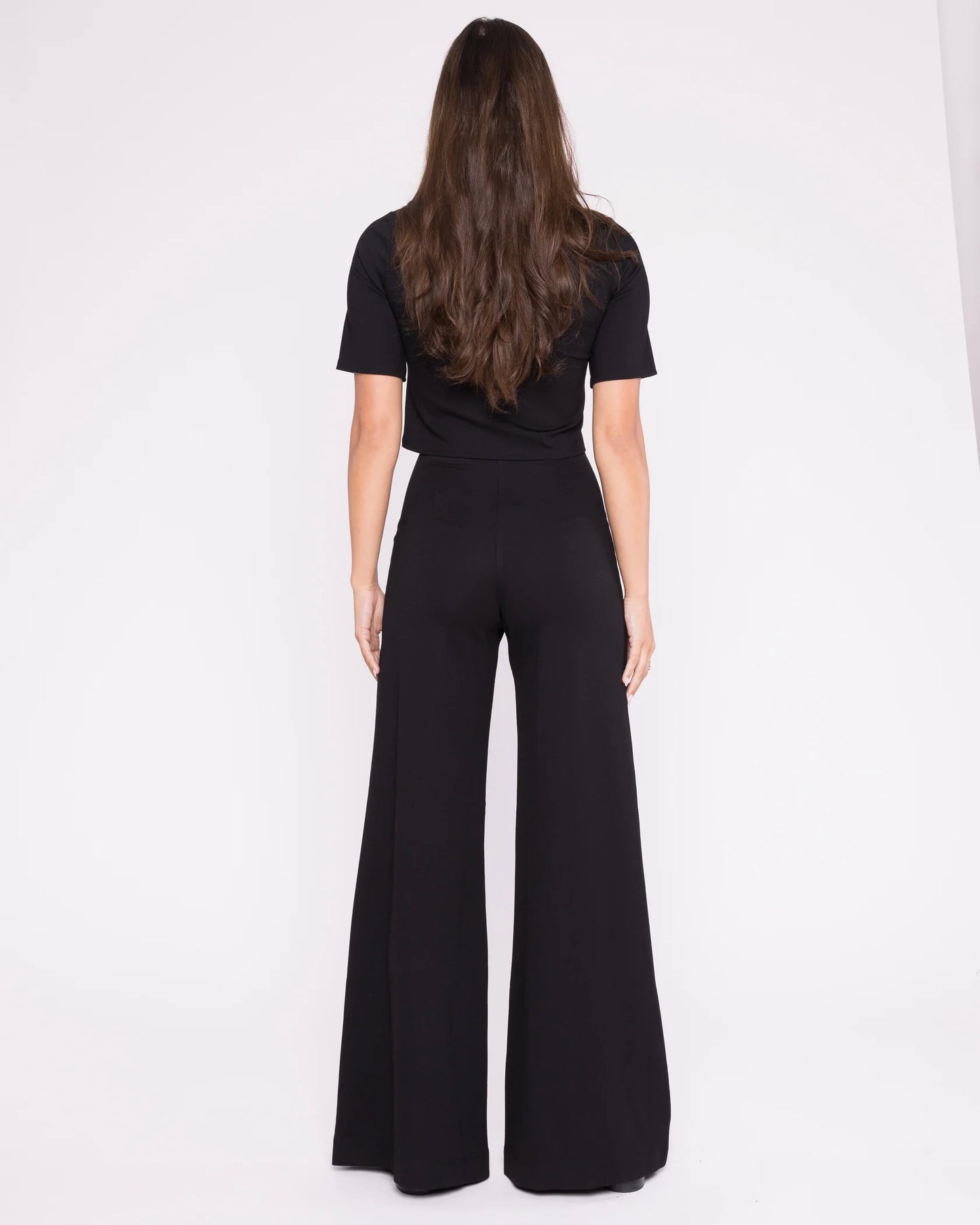 Ponte Knit Wide Leg Pant Black - Ripley Rader