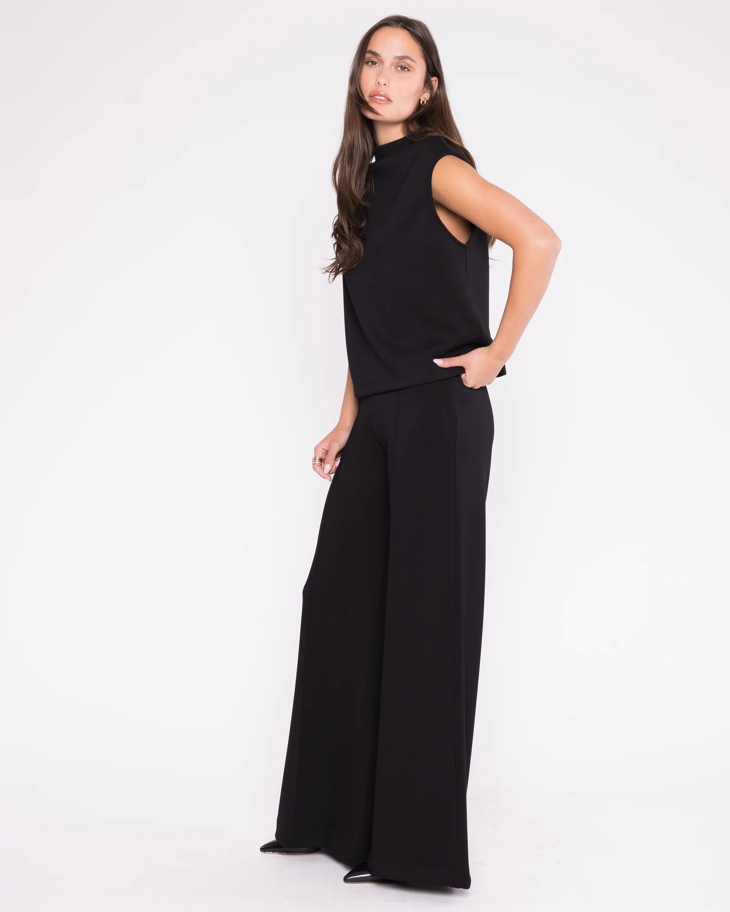Scuba Wide Leg Pant Black - Ripley Rader