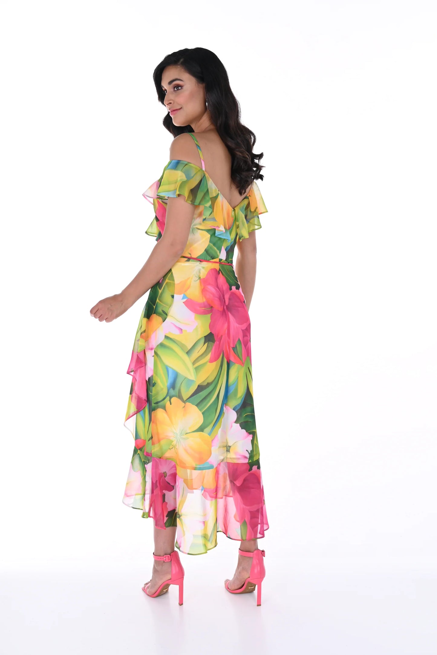 Floral Dress Fuchsia Green - Frank Lyman