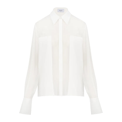 Flore Silk Shirt White - SANS FAFF