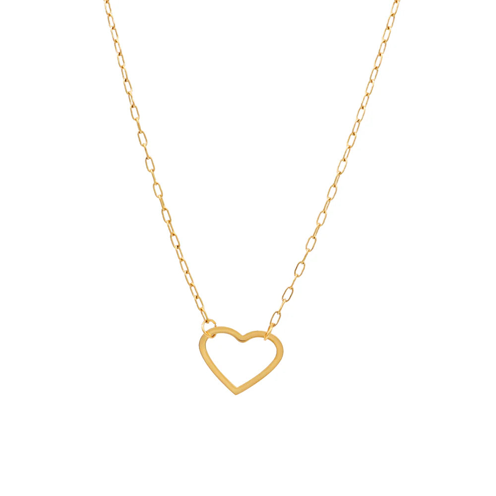 Follow Your Heart Silhouette Necklace Gold Medium - Love You More