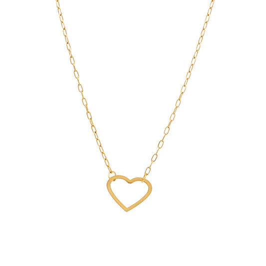 Follow Your Heart Silhouette Necklace Gold Medium - Love You More