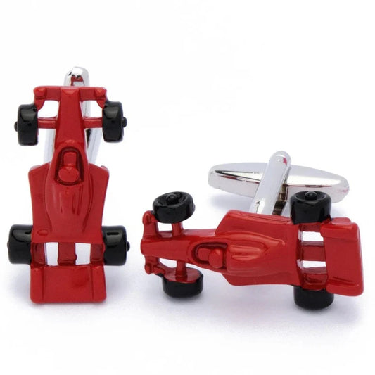 Formula 1 Race Car Cufflinks Red - Stolen Riches