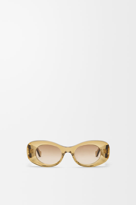 Anagram Oval Sunglasses Transparent Olive - Loewe