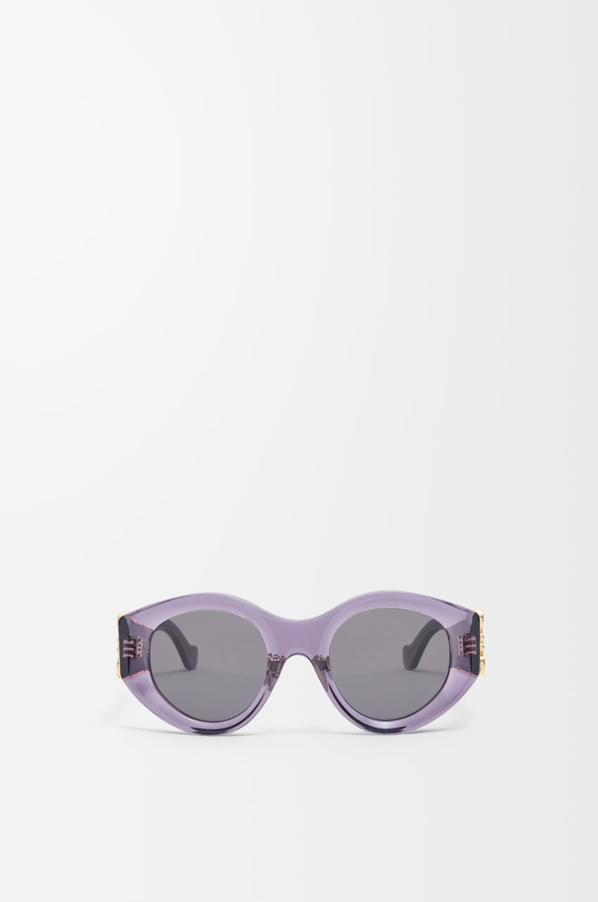 Maxi Anagram Butterfly Sunglasses Transparent Purple - Loewe